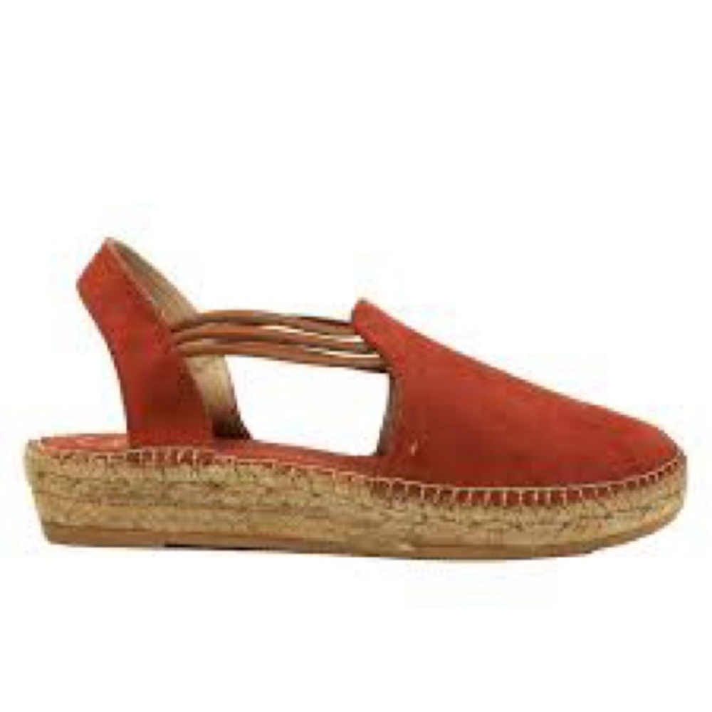 Women’s Orange Espadrille Slingback with Elastic Straps